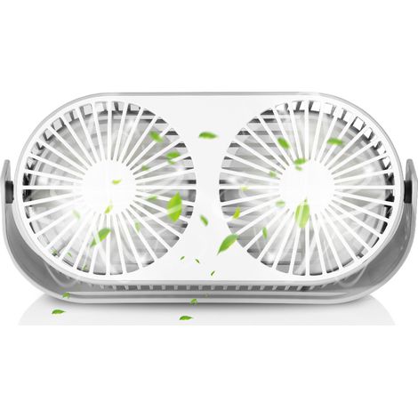 Ventilatore da scrivania USB 2019: tre velocità, ultra silenzioso, rotazione a 360° (su/giù), ideale per l'uso domestico (1/5)