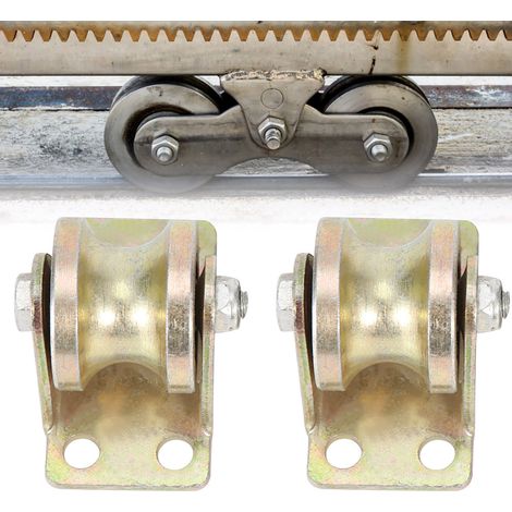 Lot de 2 galets de 32 mm pour rail de guidage de portail coulissant en U (1/5)