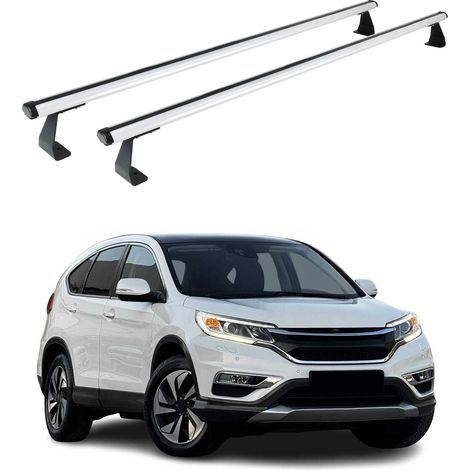 OMAC Barres de toit Heavy Duty compatibles avec Honda CR-V IV 2013-2018 – 2 barres – Aluminium Argent (1/4)