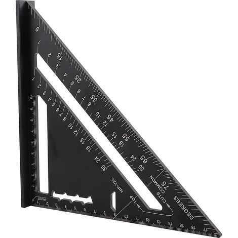 7-Zoll-Dachwinkelmesser aus schwarz eloxierter Aluminiumlegierung – metrische Skala