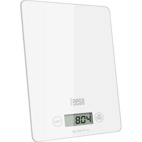Balance De Cuisine - Verre Blanc - Capacité 5 kg - Précision 1 g - Pour Recettes Et Cuisines Domestiques - 1 Pièce (1/3)