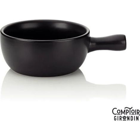 Sartén para fondue de queso Kela Basel, 1,0 L, negra
