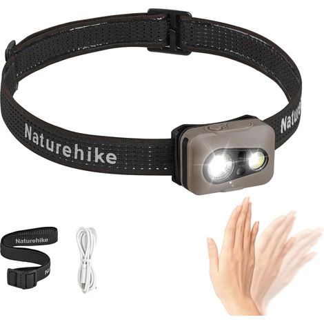 Lampe frontale rechargeable – 400 lumens IP66 étanche avec chargement USB, design léger 72 g pour course et camping (1/5)