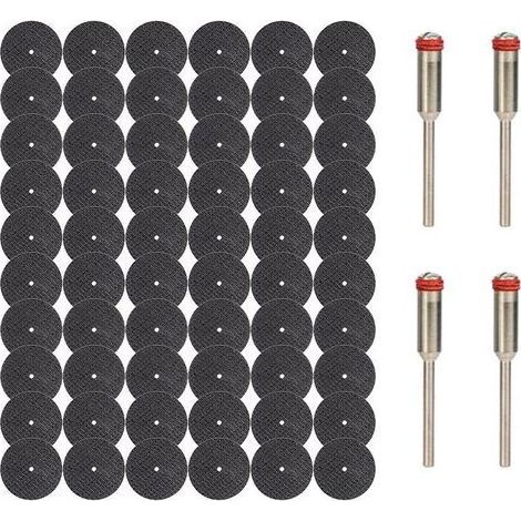 Set mit 60 Trennscheiben für Dremel, Mini-Trennscheiben für Metalle, Trennscheiben für Rotationswerkzeuge mit 4 x 3 mm Dornen (1/4)