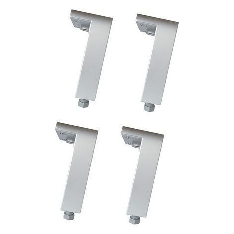 4 PZ PIEDINI REGOLABILI ANODIZZATI PER LEGNO -