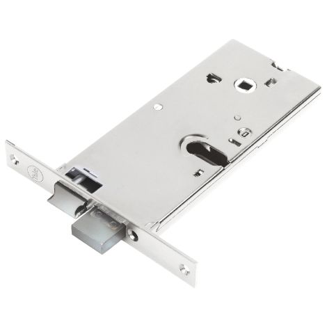 Yale 860 serrure pour profile's entre'e 58 mm re'versible argent avec pene sans cylindre et pene dormant a' 2 tours pour portes en aluminium