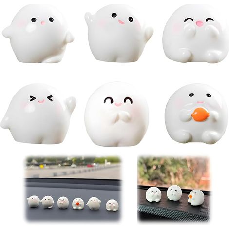 Juego de 6 bonitos accesorios de anime para salpicadero, espejo retrovisor y decoración del salpicadero. Decoración divertida para el espejo retrovisor del coche.