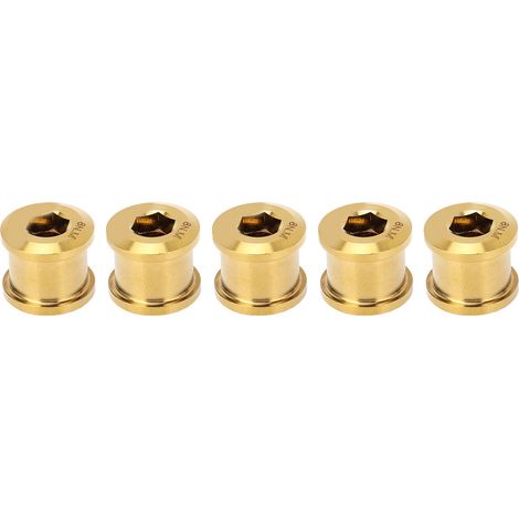 Lot de 5 vis de plateau simple 6,5 mm en alliage de titane haute résistance, universelles, couleur or (1/5)