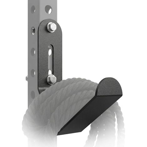 Support universel de corde de combat pour rack d'alimentation, fixation de rangement en acier robuste de 5 mm, support réglable pour montants de 50 mm à 75 mm, capacité de 45 kg crochet (1/5)