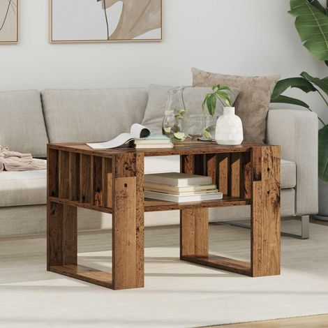 vidaXL Table basse Bois ancien 66 x 49,5 x 45 cm Bois d'ingénierie