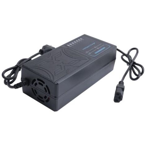 NALOOKAMIC Chargeur de véhicule électrique 72 V 20 Ah, affichage à 7 voyants, protection contre les fuites de courant, prise UE à impulsion complète