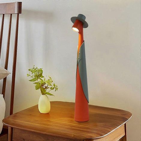 Lampe de table veilleuse, lampe d'ambiance, lampe de table portable rechargeable dorée pour salon ou restaurant (1/5)