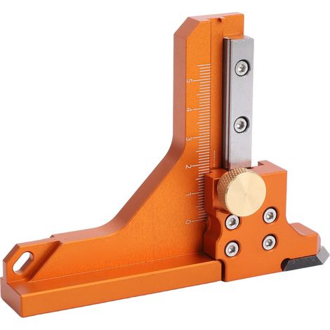 Jauge de hauteur et profondeur double échelle outil menuiserie règle de mesure pour scie sur table plage 0-50mm (1/5)