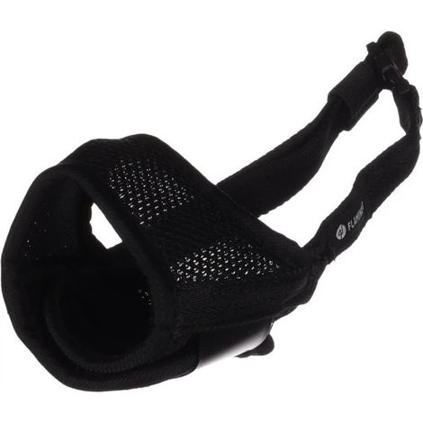 Muselière noir en nylon doux taille M pour chien - Flamingo