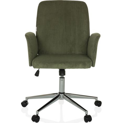 [NEUWERTIG] Hjh Office Bürostuhl Drehstuhl Schalenstuhl Solao Cord Stoff Dunkelgrün B-Ware (1/2)