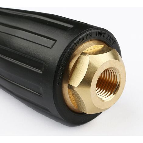Ugello rotante ad alta pressione da 3000 PSI per idropulitrice – raccordo rapido da 1/4", modello 030, nero