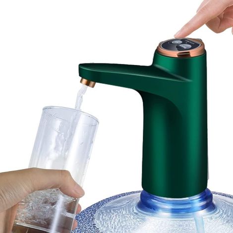 Water Dispenser-LED Indicator, 1500mAh Rechargeable USB Battery, Silicone Material(Green) (1/4)