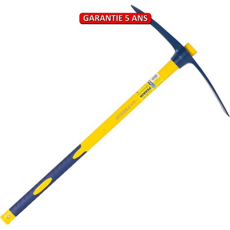 kg Erdbau-Spitzhacke mit Rundauge und Verbundstiel, unzerbrechlicher Fiberglasstiel OUTILS PERRIN