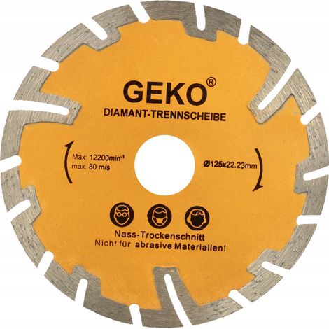 Disco de diamante geko g00225 125 mm soldado láser corte seco (1/3)
