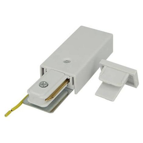 Kit Testa Connettore Alimentazione e Terminale Chiusura Per Binario Guida Monofase Colore Bianco