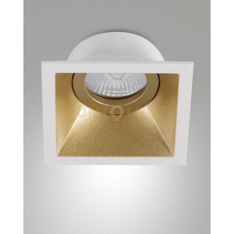 TOODLE FARETTO ATTACCO GU10 QUADRATO  ORO ORIENTABILE 9,3CM