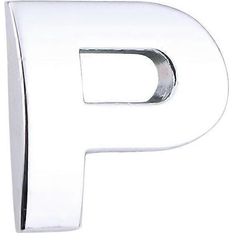 Autocollant métallique 3D à faire soi-même pour voiture - Lettre P (Argent)-Silver (1/3)