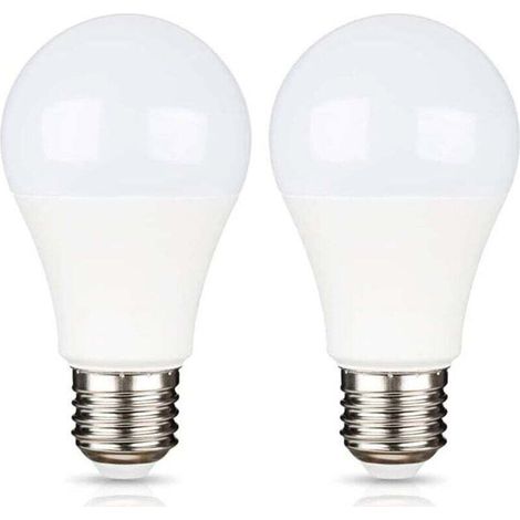 E27 9W 12V LED Blanc Froid 6500K pour Camping, Équivalent Halogène 75W, Ampoule LED AC DC 12 Volt 24 Volt E27 pour Pannneau Solaire/Garage/Jardin, non-dimmable, lot de 2 [Classe énergétique A+]