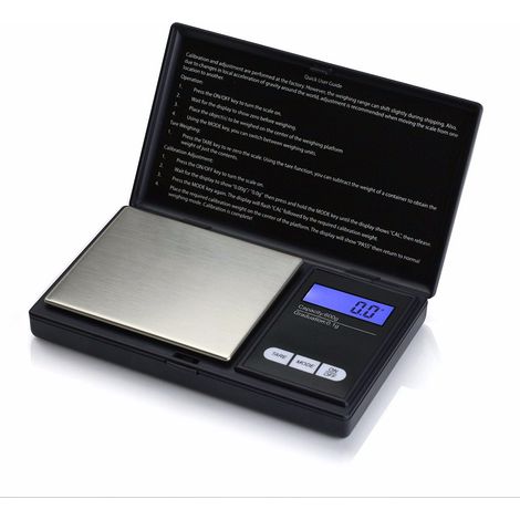 Báscula de precisión de 500 g/0,01 g, báscula de bolsillo con pantalla LCD retroiluminada, báscula de cocina digital, báscula digital con función de tara