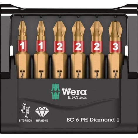 Set Punta-Check Bit 6 Ph Diamante 1 Wera (1/5)
