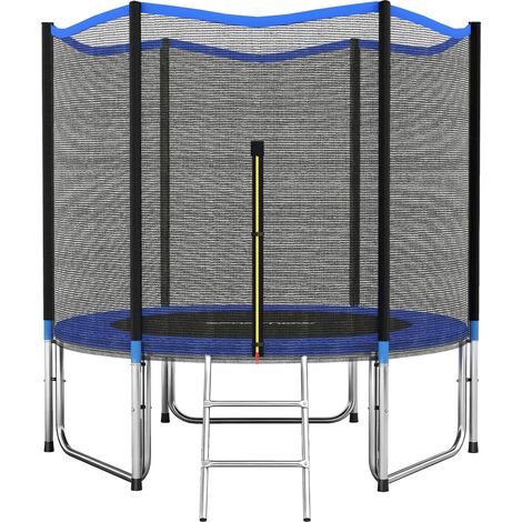 Trampoline 305 cm avec protection et échelle pour les fenêtres., idéal pour l'entraînement à domicile et le maintien de votre forme physique au quotidien (1/5)