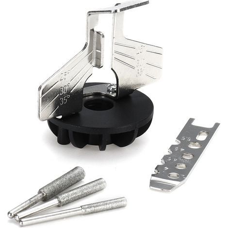 Adaptateur de perceuse de guide d'affûteuse d'accessoire d'affûtage de scie à chaîne pour la meuleuse électrique (1/4)