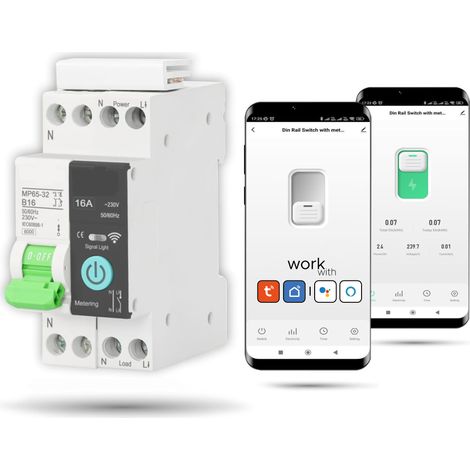 Fusibile Zigbee 16A Misurazione dell'energia Tuya (1/5)
