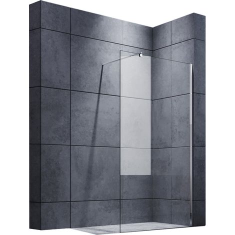 SONNI 100x200cm Walk in Duschwand NANO ESG 8mm Duschtrennwand Glaswand mit Stabilisator (1/5)