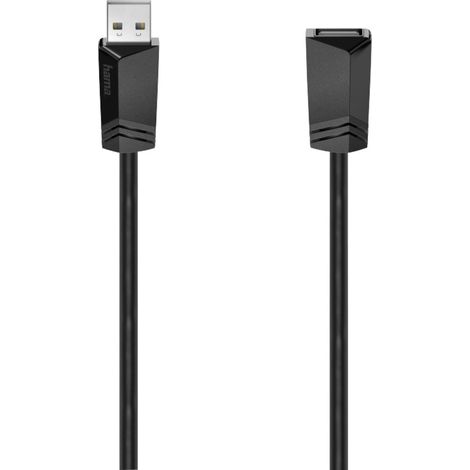 Hama USB-Kabel USB 2.0 USB-A Buchse, USB-A Stecker 1.50 m Schwarz 00200619