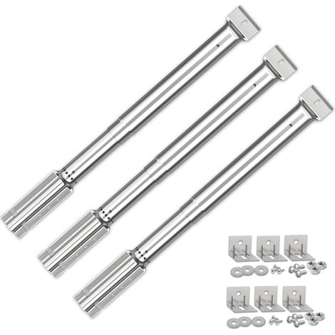 Brûleur Universel 30,8 à 44,9 cm pour,Brûleur réglable Pièces de Rechange,Barbecue au gaz Universel Brûleurs de Tube réglables pour,et Autres modèles de Grils (3Pack) (1/5)