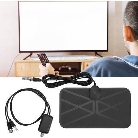 Antenne TV à couche mince ondulée KJ-035 - Antenne TV numérique avec amplificateur, antenne intérieure numérique haute définition à ondes terrestres, amplificateur de réception, antenne 4K 1080p (1/5)