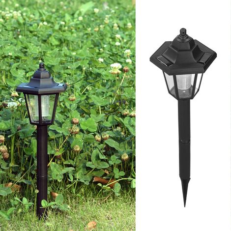Lampadaire hexagonal solaire, lampe décorative LED pour cour ou jardin, projecteur décoratif (1/5)