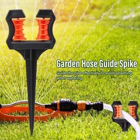 Piquets de guidage pour tuyau d'arrosage – Lot de 3 supports roulants en ABS léger et résistant, idéal pour pelouses et jardins (1/3)