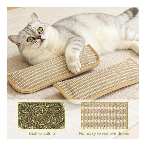 Cat Catnip Pillows, Cushion Shaped Toy with Catnip, Chew Pillow Grass Interactive Toys for Indoor Cats, Large (28.5 x 8.5 cm) (1/4)