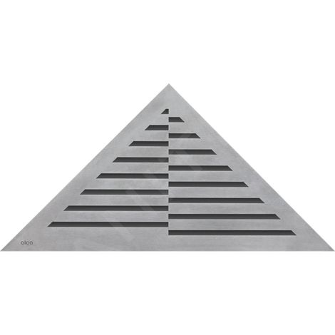 Alcadrain Grilles - Caillebotis pour bac de sol d'angle, mat en acier inoxydable TIME (1/2)