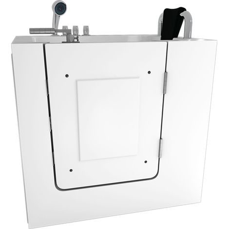 Sitzbadewanne Senioren Sitzwanne mit Tür S02-TH-B-R 100x78cm (1/5)