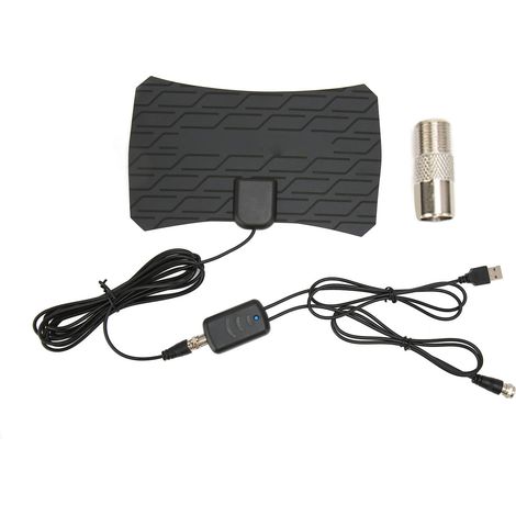 Antenne TV Numérique HD Amplifiée Portée 300 Miles Compatible 4K 1080p pour Téléviseurs Anciens et Fire TV Stick (1/5)