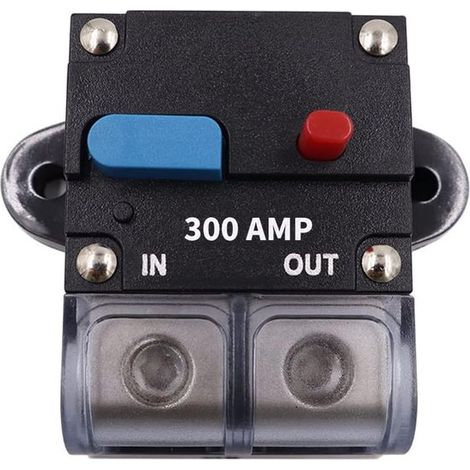 Interruttore automatico 300A Interruttore automatico ripristinabile Fusibile autoripristinante Pulsante di ripristino manuale 12-48V CC per auto barca moto nautica