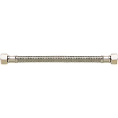 Flexible Tressé Inox Série PLUS - Sanitaire - Ø8mm - Femelle/Femelle égale 12x17 - 15x21 - L300mm