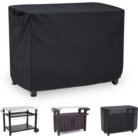 Housse de table extérieure 420D Oxford imperméable, cordon réglable 140x61x81cm (1/5)