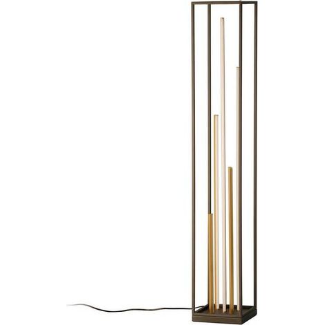 [GEBRAUCHT] B-Ware FISCHER & HONSEL LED-Stehleuchte Grid Leuchte schwarz gold Metall CCT dimmbar (1/2)