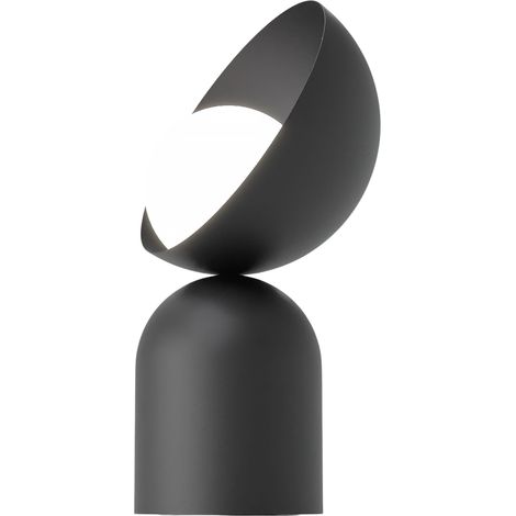 Lampada da tavolo moderna nera vetro bianco G9 8W Emibig (1/5)