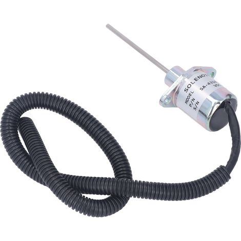 Électrovanne d'arrêt de carburant 12 V CC pour excavatrice en alliage d'aluminium, vanne d'arrêt de flamme pour 24ASCUC9SCC28 (1/5)