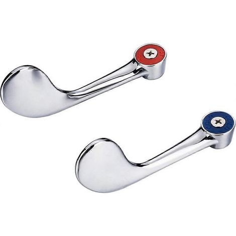 Set aus 2 Hebelgriffen für Industrie-, Restaurant- oder Gewerbespülenarmaturen, mit 11 mm (0,43 Zoll) rundem Spindelloch. (1/5)
