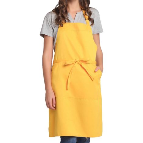 Tablier De Cuisine Réglable - 1 Pièce - Coton Résistant - Poche Centrale Et Sangles Longues - Pour Homme Et Femme Professionnel Ou Domestique (1/5)